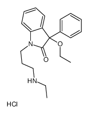 3-(3-ethoxy-2-oxo-3-phenylindol-1-yl)propyl-ethylazanium,chloride Structure