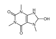 8-hydroxy-1,3,7-trimethyl-8,9-dihydropurine-2,6-dione Structure