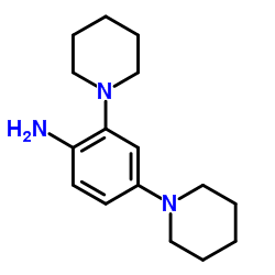 2,4-二(哌啶-1-基)苯胺结构式