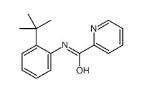 N-[2-(2-Methyl-2-propanyl)phenyl]-2-pyridinecarboxamide结构式