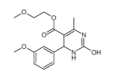2-methoxyethyl 4-(3-methoxyphenyl)-6-methyl-2-oxo-3,4-dihydro-1H-pyrimidine-5-carboxylate结构式
