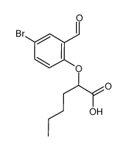 2-(4-bromo-2-formylphenoxy)-hexanoic acid Structure
