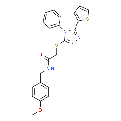 N-(4-METHOXYBENZYL)-2-([4-PHENYL-5-(2-THIENYL)-4H-1,2,4-TRIAZOL-3-YL]SULFANYL)ACETAMIDE picture