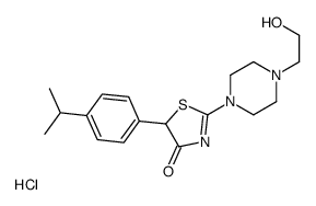 2-[4-(2-hydroxyethyl)piperazin-1-yl]-5-(4-propan-2-ylphenyl)-1,3-thiazol-4-one,hydrochloride Structure