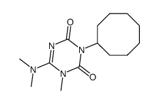 3-cyclooctyl-6-dimethylamino-1-methyl-1H-[1,3,5]triazine-2,4-dione结构式