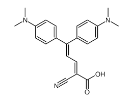 2-cyano-5,5-bis[4-(dimethylamino)phenyl]penta-2,4-dienoic acid结构式
