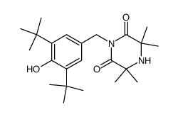 1-(3,5-di-tert-butyl-4-hydroxy-benzyl)-3,3,5,5-tetramethyl-piperazine-2,6-dione Structure
