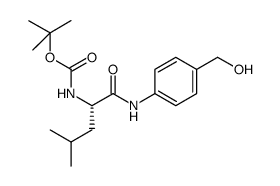 (2S)-2-[(tert-butoxy)carbonylamino]-N-[4-(hydroxymethyl)-phenyl]-4-methylpentanamide Structure