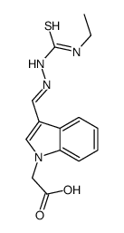 2-[3-[(ethylcarbamothioylhydrazinylidene)methyl]indol-1-yl]acetic acid Structure