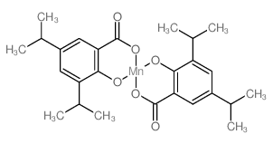 2-hydroxy-3,5-dipropan-2-yl-benzoic acid; manganese structure