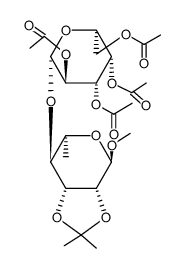 Methyl-2,3-O-isopropyliden-4-O-(2,3,4,6-tetra-O-acetyl-β-D-galactopyranosyl)-α-L-rhamnopyranosid结构式