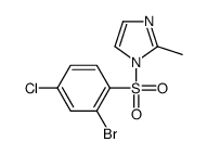 1-(2-bromo-4-chlorophenyl)sulfonyl-2-methylimidazole Structure