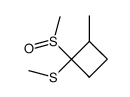 1-methylsulfinyl-1-methylthio-2-methylcyclobutane结构式