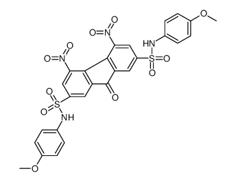 2-N,7-N-bis(4-methoxyphenyl)-4,5-dinitro-9-oxofluorene-2,7-disulfonamide结构式