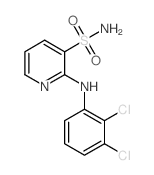 3-Pyridinesulfonamide,2-[(2,3-dichlorophenyl)amino]-结构式