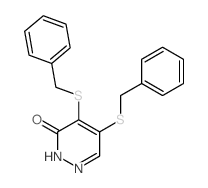 4,5-bis(benzylsulfanyl)-2H-pyridazin-3-one结构式