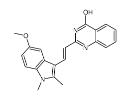 2-[(E)-2-(5-methoxy-1,2-dimethylindol-3-yl)ethenyl]-1H-quinazolin-4-one结构式