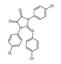 2,5-bis-(4-chloro-phenyl)-1-(4-chloro-phenylimino)-1λ4-[1,2,5]thiadiazolidine-3,4-dione结构式