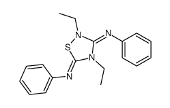 2,4-diethyl-3-N,5-N-diphenyl-1,2,4-thiadiazolidine-3,5-diimine Structure
