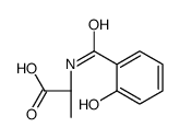 (2S)-2-[(2-hydroxybenzoyl)amino]propanoic acid结构式