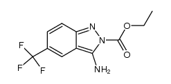 3-amino-5-trifluoromethyl-indazole-2-carboxylic acid ethyl ester Structure