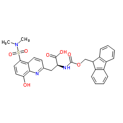 (αS)-5-[(Dimethylamino)sulfonyl]-α-[[(9H-fluoren-9-ylmethoxy)carbonyl]amino]-8-hydroxy-2-quinolinepropanoic Acid picture