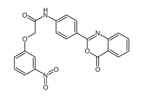 2-(3-nitrophenoxy)-N-[4-(4-oxo-3,1-benzoxazin-2-yl)phenyl]acetamide结构式