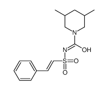 3,5-dimethyl-N-(2-phenylethenylsulfonyl)piperidine-1-carboxamide结构式