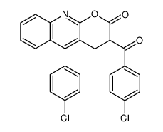 3-(4-chloro-benzoyl)-5-(4-chloro-phenyl)-3,4-dihydro-pyrano[2,3-b]quinolin-2-one结构式