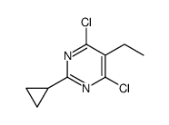 Pyrimidine, 4,6-dichloro-2-cyclopropyl-5-ethyl- (9CI) Structure