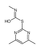 S-(4,6-dimethylpyrimidin-2-yl) N-methylcarbamothioate结构式