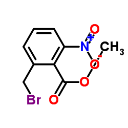 2-溴甲基-6-硝基苯甲酸甲酯结构式