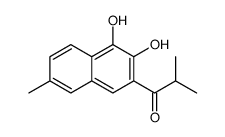 1-(3,4-dihydroxy-7-methylnaphthalen-2-yl)-2-methylpropan-1-one结构式