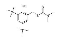 Dimethyl-dithiocarbamic acid 3,5-di-tert-butyl-2-hydroxy-benzyl ester结构式