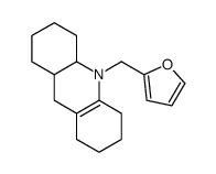 10-(furan-2-ylmethyl)-2,3,4,4a,5,6,7,8,9,9a-decahydro-1H-acridine结构式