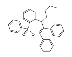 5-butyl-1,3,4-triphenyl-5H-2,1λ5-benzoxaphosphepine 1-oxide Structure