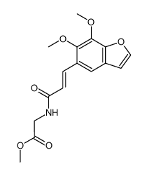 N-[3-(6,7-dimethoxy-benzofuran-5-yl)-acryloyl]-glycine methyl ester结构式