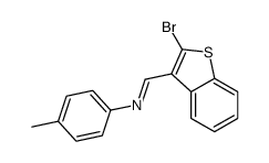 1-(2-bromo-1-benzothiophen-3-yl)-N-(4-methylphenyl)methanimine结构式
