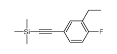 (9CI)-[(3-乙基-4-氟苯基)乙炔]三甲基-硅烷结构式