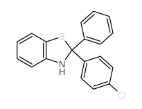 2-(4-chlorophenyl)-2-phenyl-3H-benzothiazole Structure