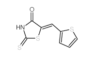2-sulfanylidene-5-(thiophen-2-ylmethylidene)thiazolidin-4-one结构式