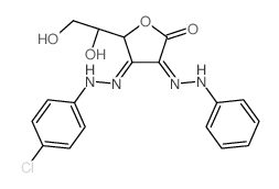 L-threo-2,3-Hexodiulosonicacid, g-lactone, 3-[(4-chlorophenyl)hydrazone]2-(phenylhydrazone) (9CI) structure