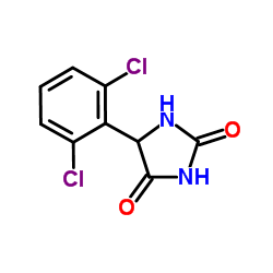5-(2,6-Dichlorophenyl)-2,4-imidazolidinedione Structure