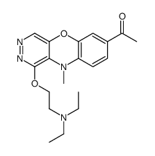 1-[1-[2-(diethylamino)ethoxy]-10-methylpyridazino[4,5-b][1,4]benzoxazin-7-yl]ethanone结构式
