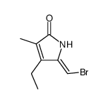 (Z)-5-bromomethyliden-4-ethyl-3-methyl-3-pyrrolin-2-one结构式