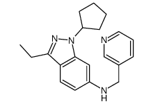 1-cyclopentyl-3-ethyl-N-(pyridin-3-ylmethyl)indazol-6-amine Structure
