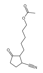 5-(2-cyano-5-oxocyclopentyl)pentyl acetate结构式