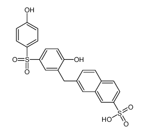 7-[[2-hydroxy-5-[(4-hydroxyphenyl)sulphonyl]phenyl]methyl]naphthalene-2-sulphonic acid Structure