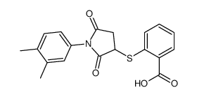 2-[1-(3,4-dimethylphenyl)-2,5-dioxopyrrolidin-3-yl]sulfanylbenzoic acid Structure