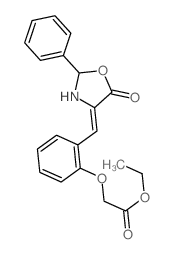 Ethyl 2-[2-[(5-oxo-2-phenyl-oxazolidin-4-ylidene)methyl]phenoxy]acetate Structure